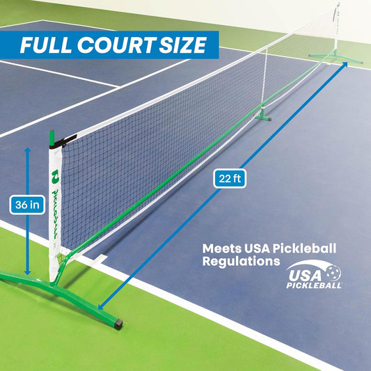 Pickleball 3.0 Tournament Net - Portable Lightweight Steel Construction for Outdoor Play - Durable Pickleball Net for Competitive and Recreational Use - Meets Tournament Net Regulation