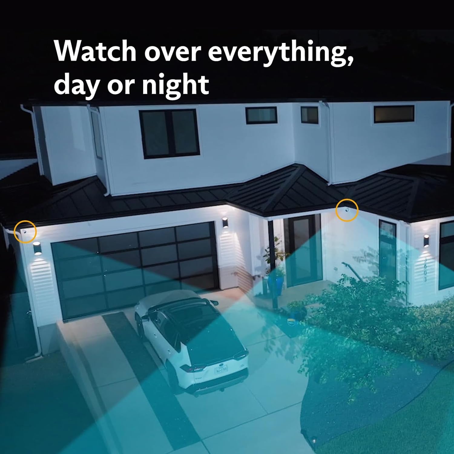 6 Piece Wireless Home Security System with Outdoor Camera - Optional 24/7 Professional Monitoring - No Contract - Compatible with Alexa and Google Assistant