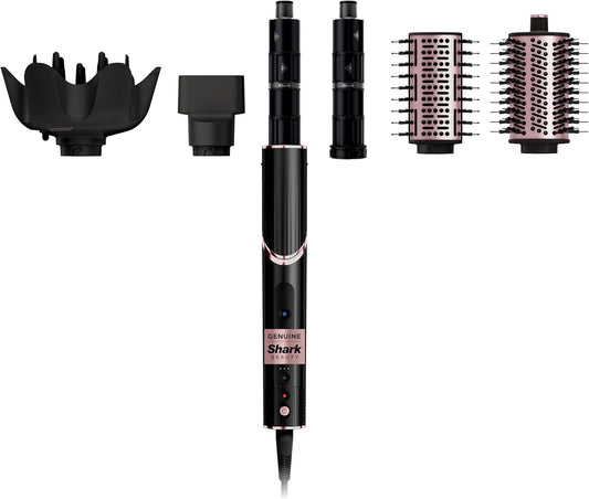 Hair Dryer | Flexstyle Hair Styling System | Portable & Powerful Blow Dryer Brush | Hair Curler & Volumizer | 6 Styling Tools Included | Best for All Hair Types | Black | HD440BK