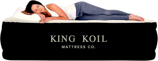 Luxury Queen Size Air Mattress with Built-In High-Speed Pump, 20" Adjustable Double High Premium Pillow Top Inflatable Airbed for Guests, Camping & Home (Manufacturer Warranty)