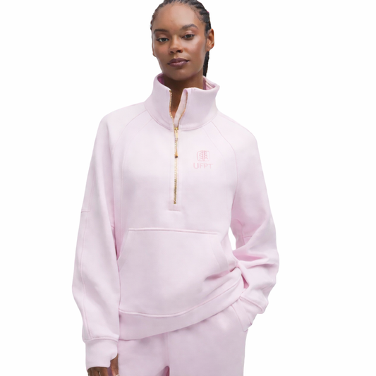 UFPT Lululemon Scuba Oversized Funnel-Neck Half Zip - Pink Organza