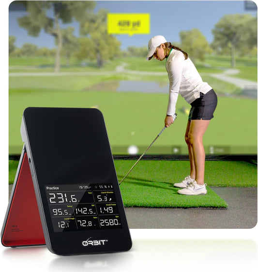 Orbit Golf Simulator and Launch Monitor Golf Simulators for Home with Orion Software - Golf Launch Monitor - 20 Courses and 3 Practice Ranges Included