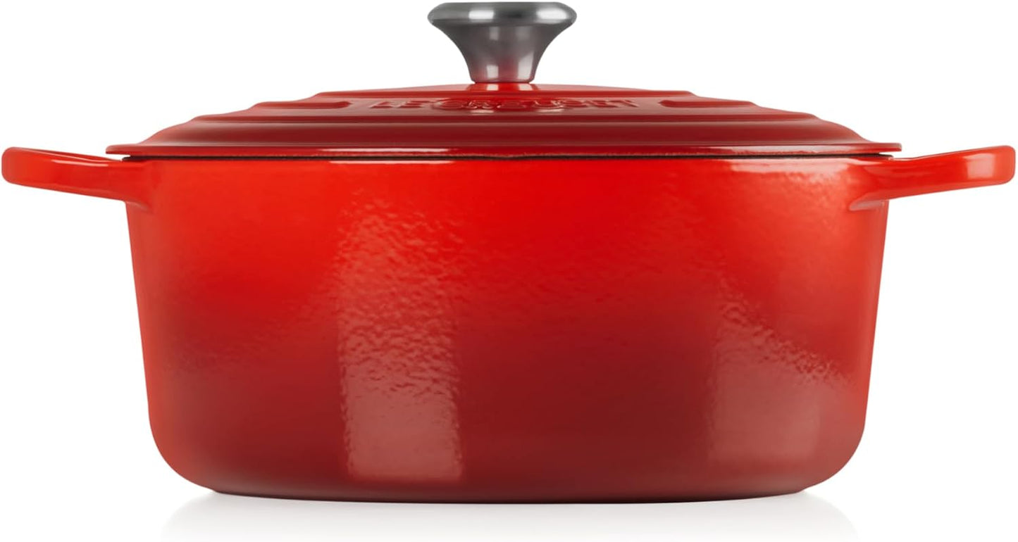 Enameled Cast Iron Signature round Dutch Oven, 7.25 Qt., Cerise
