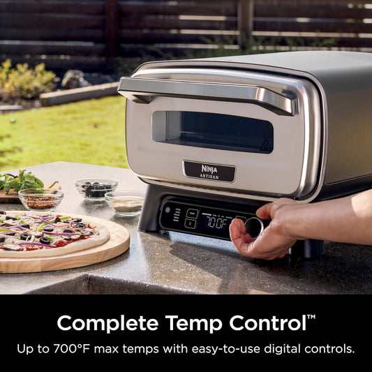 Artisan Outdoor Pizza Oven, 12-Inch, 3-Minute Pizza, Neapolitan, Thin Crust, New York Chicago, Custom, 700F Max Temperature, Electric Heat, Bake, Broil, Proof, Warm, MO201