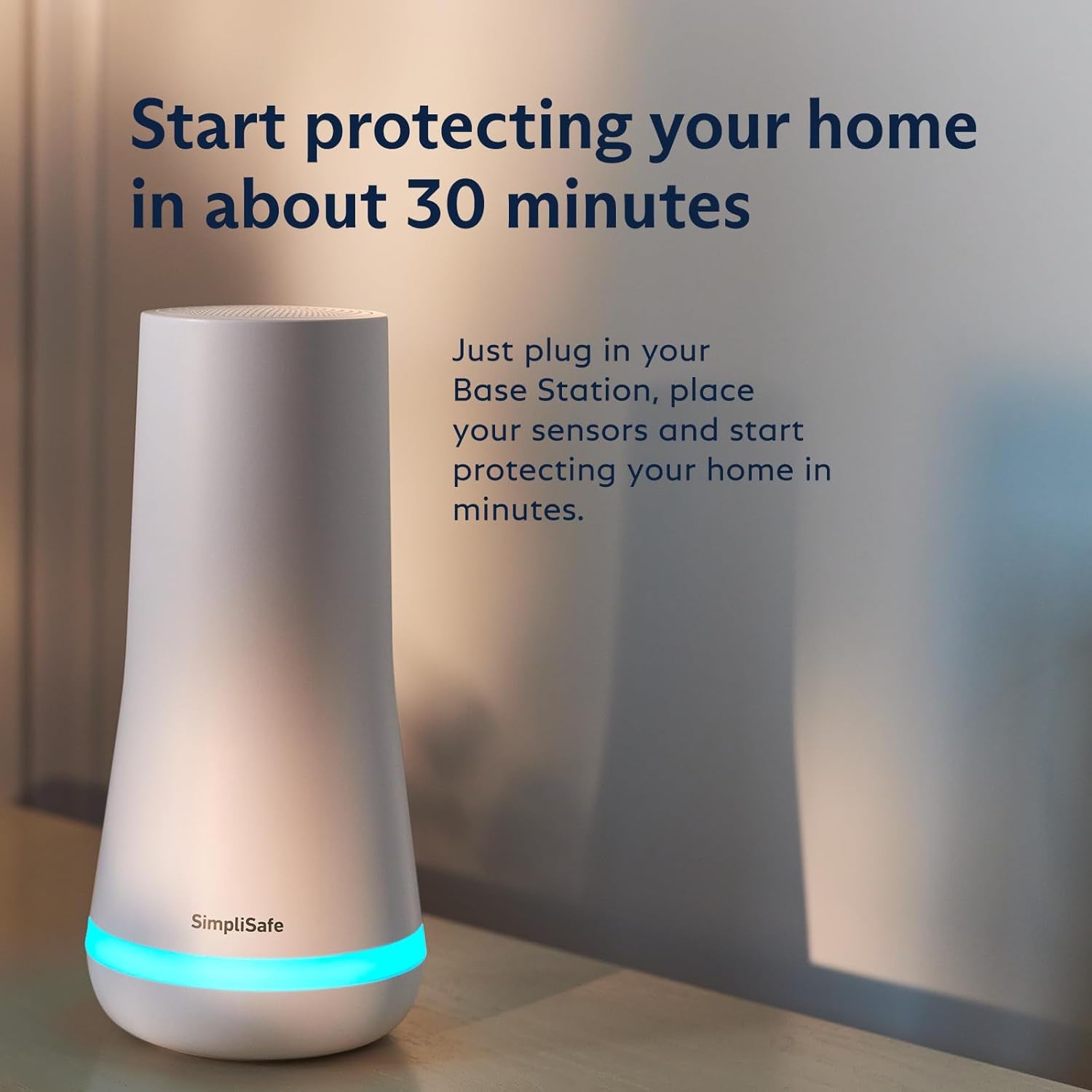 6 Piece Wireless Home Security System with Outdoor Camera - Optional 24/7 Professional Monitoring - No Contract - Compatible with Alexa and Google Assistant