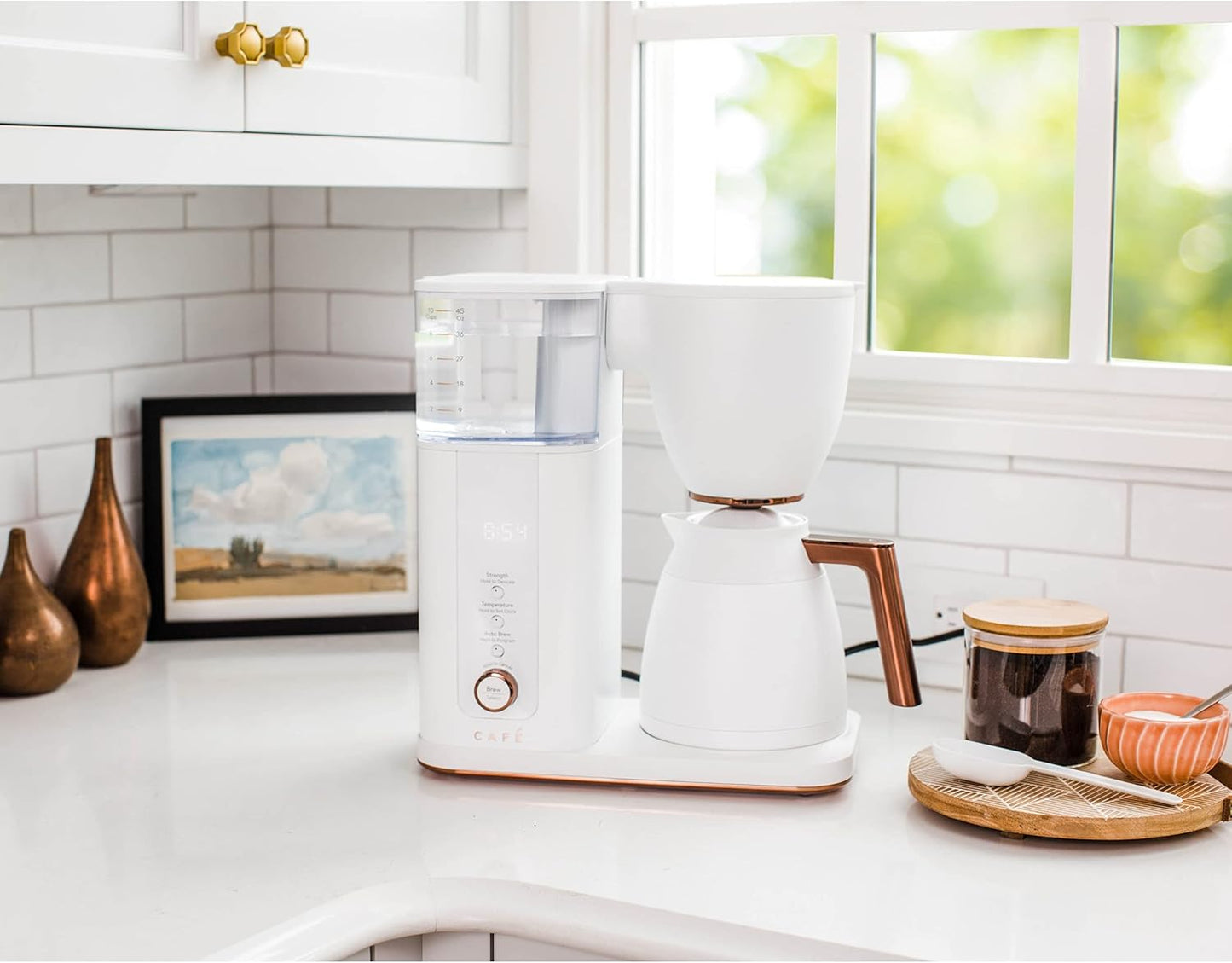 Specialty Drip Coffee Maker | 10-Cup Insulated Thermal Carafe | Wifi Enabled Voice-To-Brew Technology | Smart Home Kitchen Essentials | SCA Certified, Barista-Quality Brew | Matte White
