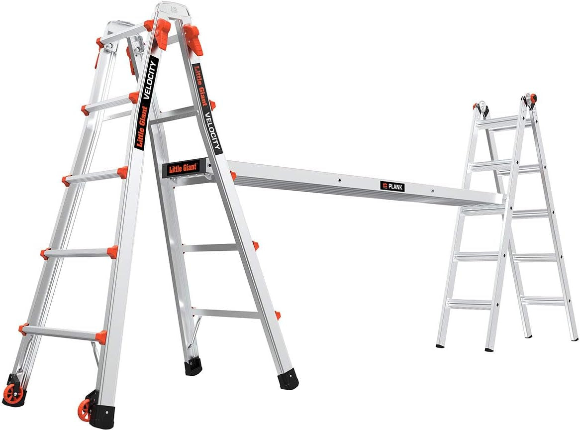 Ladder Systems, Velocity with Wheels, M22, 22 Ft, Multi-Position Ladder, Aluminum, Type 1A, 300 Lbs Weight Rating, (15422-001)