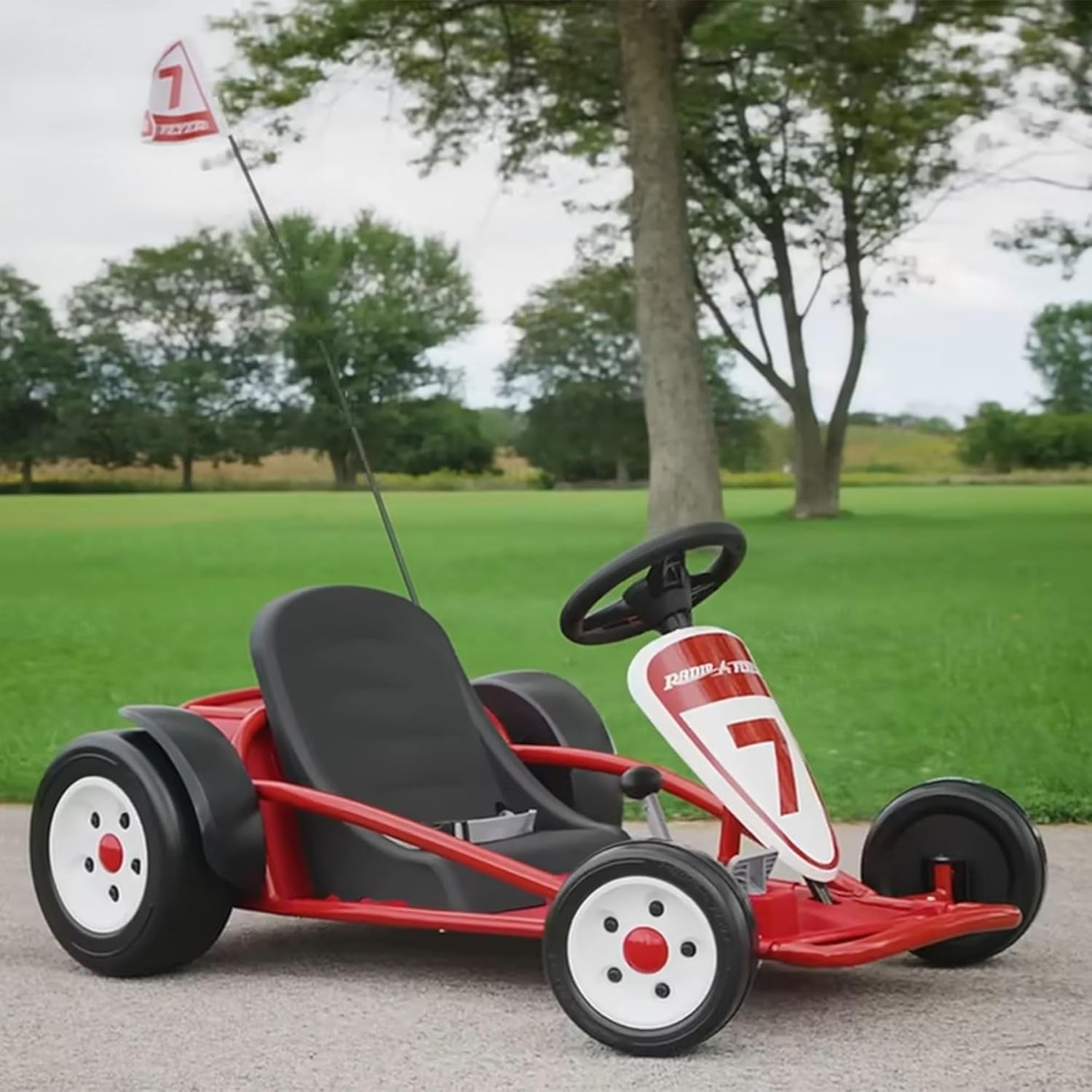 Kids Go Kart, Ultimate Outdoor Racing Cart for Ages 3 to 8 Years Old, Red