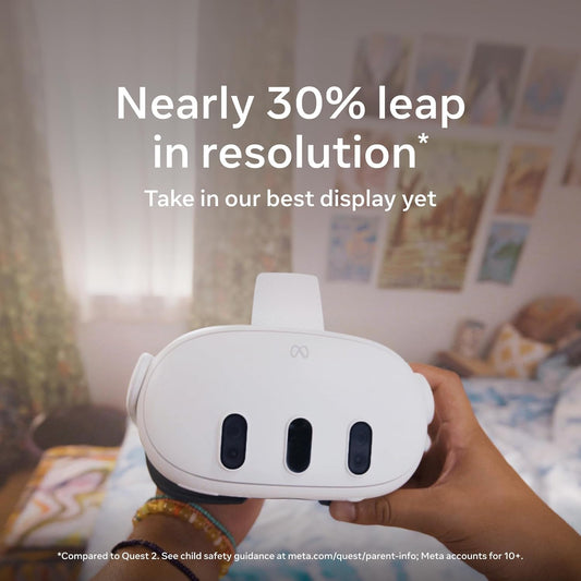 Quest 3 512GB | Thirty Percent Sharper Resolution — 2X Graphical Processing Power — Play without Wires — Get Batman: Arkham Shadow and a 3-Month Trial of Horizon+ Included