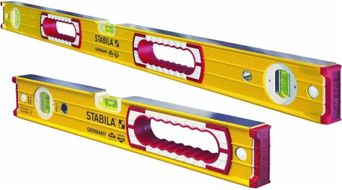 37816 48-Inch and 16-Inch Aluminum Box Beam Level Set, Yellow