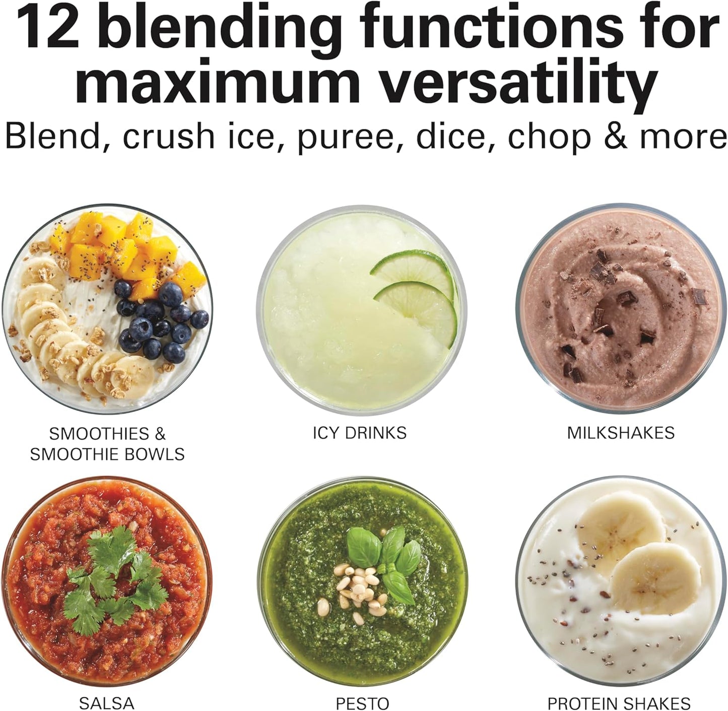 Power Elite Wave Action Blender for Smoothies, 40 Oz Glass Jar, 12 Functions Including Puree, Crush Ice, 700 Watts - Black (58148A)