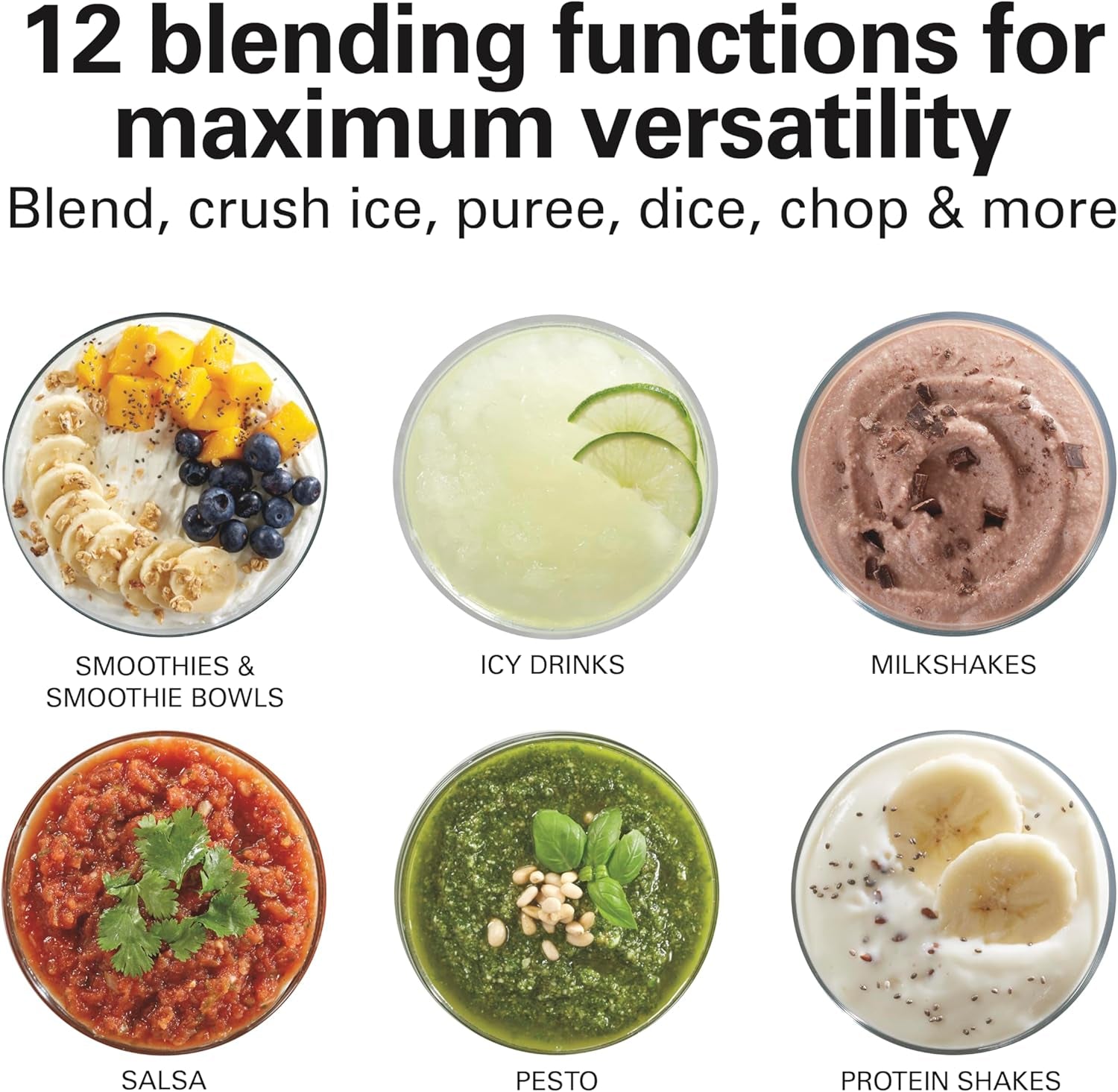 Power Elite Wave Action Blender for Smoothies, 40 Oz Glass Jar, 12 Functions Including Puree, Crush Ice, 700 Watts - Black (58148A)