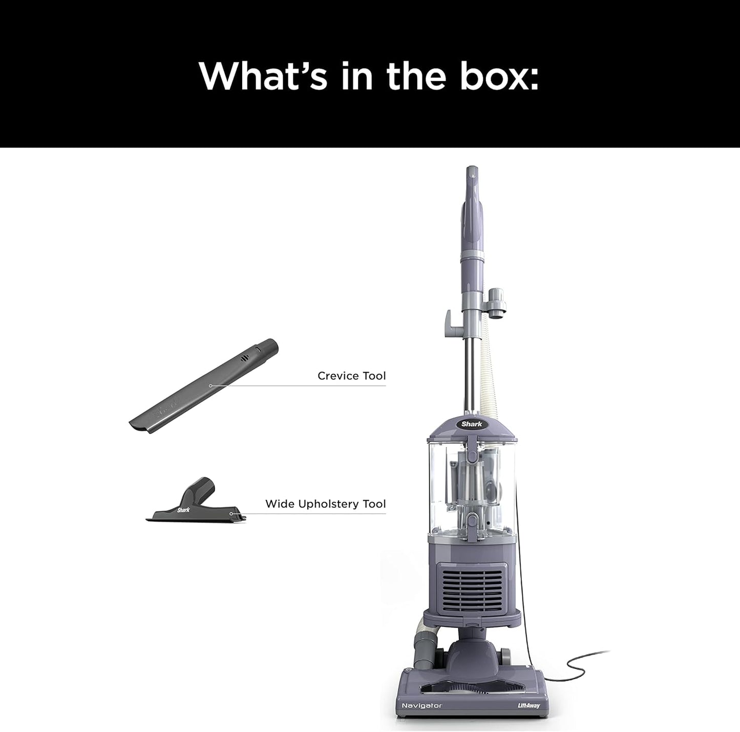 NV352 Navigator Lift Away Upright Vacuum, Hepa Filter, Anti-Allergen Technology, Swivel Steering, Ideal for Carpet, Stairs, & Bare Floors, with Wide Upholstery & Crevice Tools, Lavender