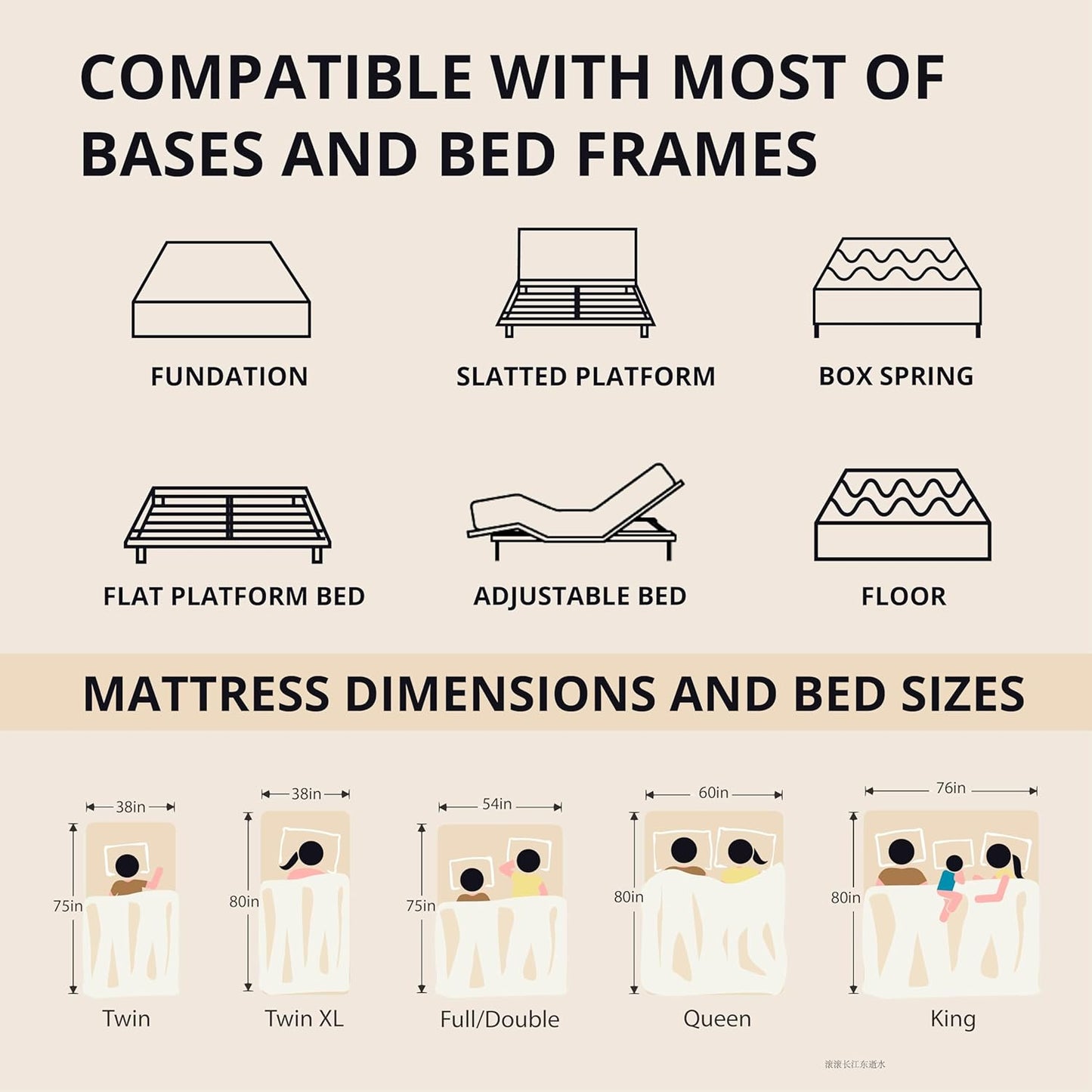EGOHOME 12 Inch Twin Memory Foam Mattress for Back Pain, Cooling Copper Gel Bed in a Box, Foam Made in USA, Certipur-Us Certified, Therapeutic Medium Firm, Daybed 38X75X12 Black