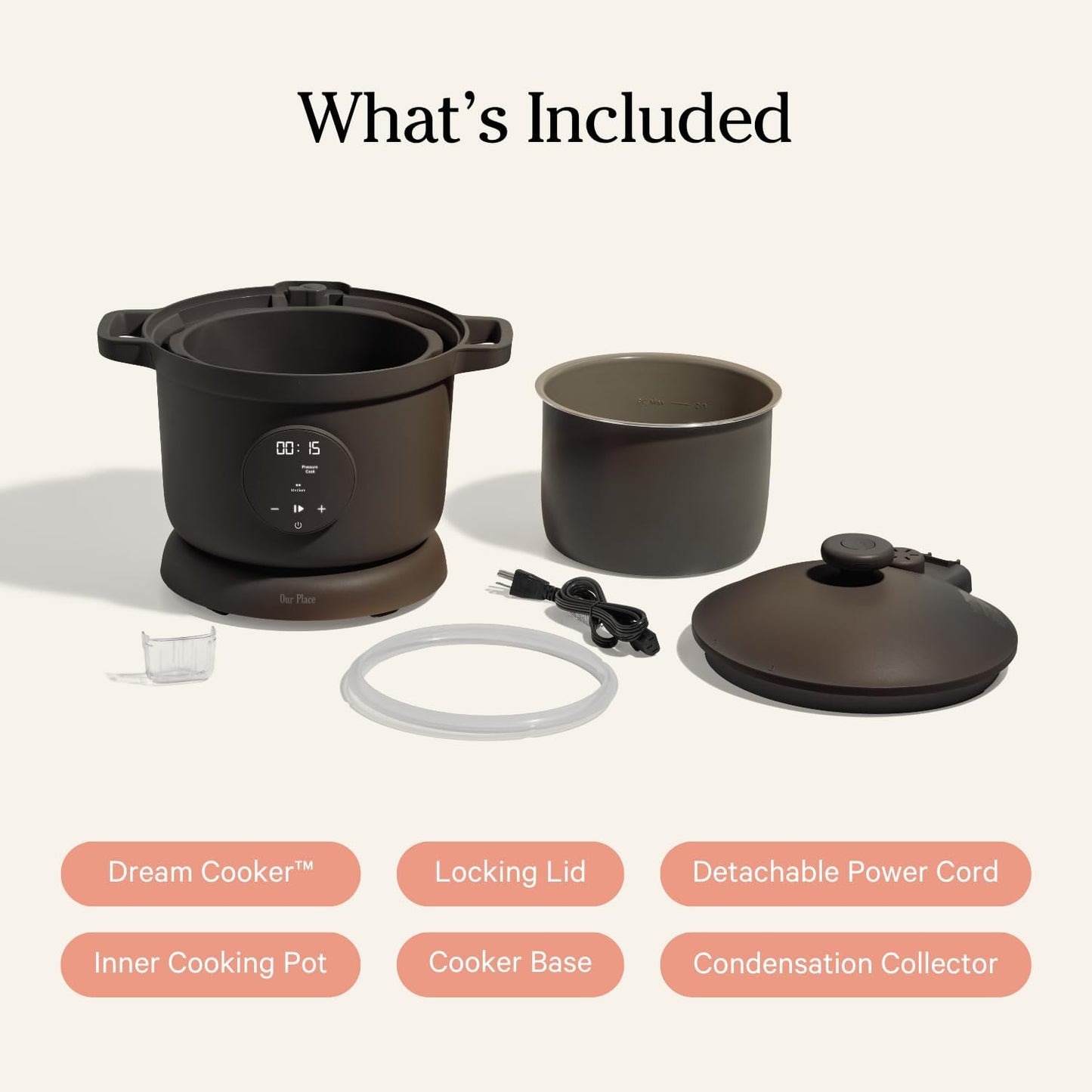 Dream Cooker | 6-Quart Multicooker | 4 Versatile Modes | Pressure Cook, Slow Cook, Sear & Saute, Keep Warm | Hands-Free Steam Release | Tailored Control Panel | Char