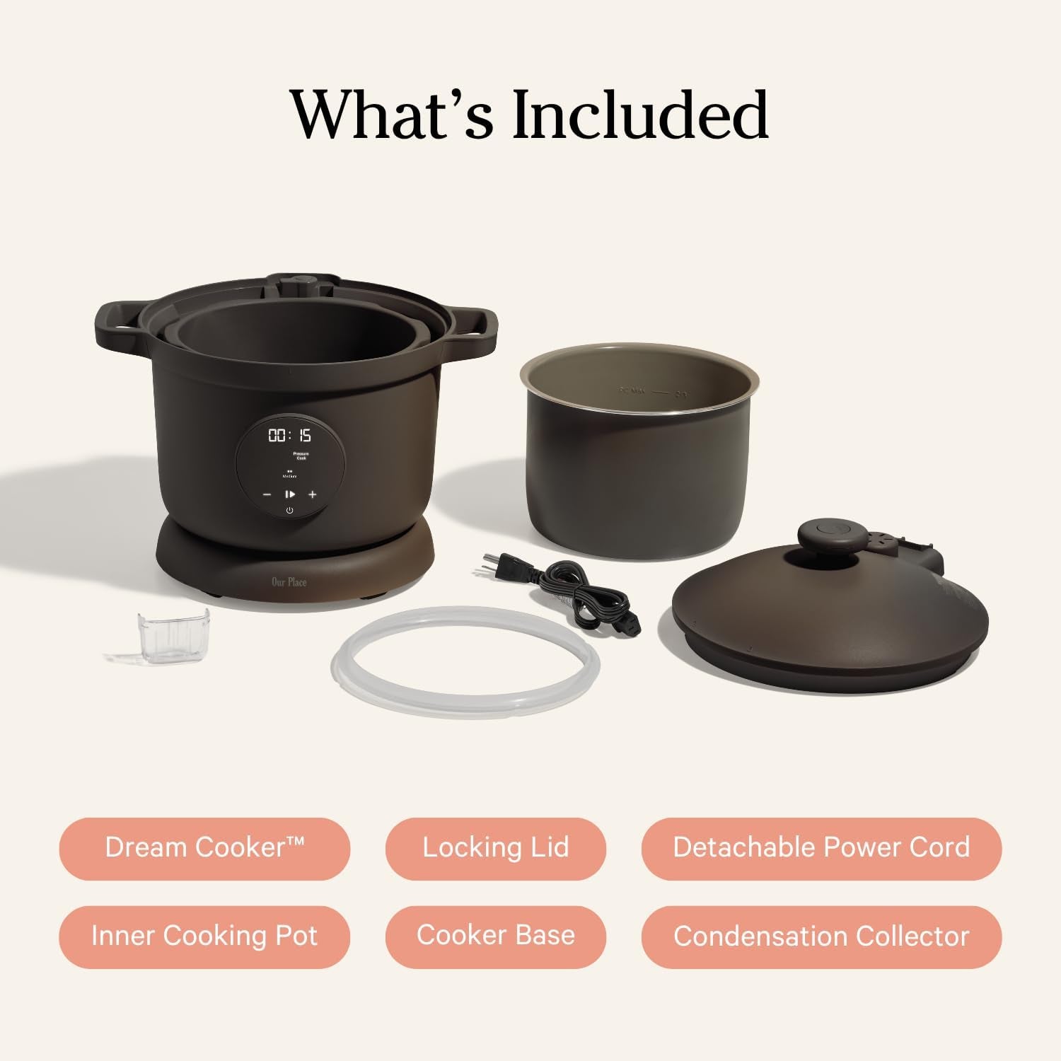 Dream Cooker | 6-Quart Multicooker | 4 Versatile Modes | Pressure Cook, Slow Cook, Sear & Saute, Keep Warm | Hands-Free Steam Release | Tailored Control Panel | Char