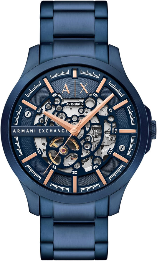 Men'S Automatic Blue Stainless Steel Watch (Model: AX2457)