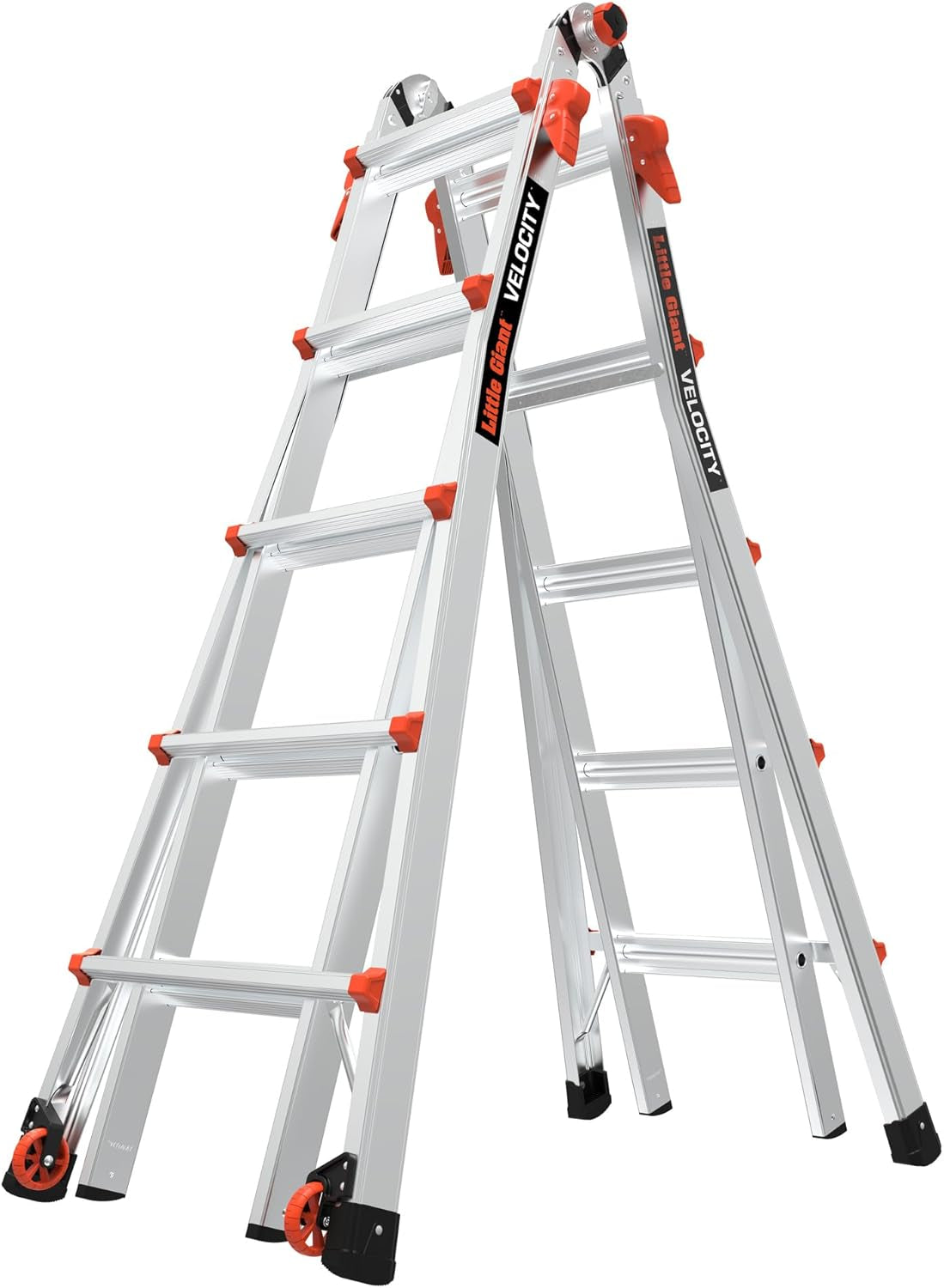 Ladder Systems, Velocity with Wheels, M22, 22 Ft, Multi-Position Ladder, Aluminum, Type 1A, 300 Lbs Weight Rating, (15422-001)