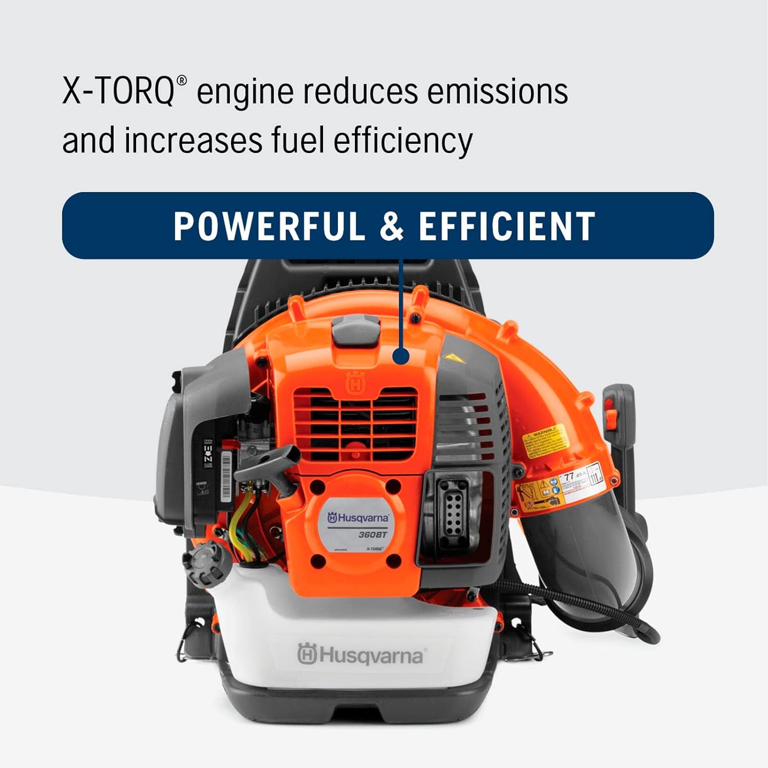 360BT Gas Leaf Blower, 65.6-Cc 3.81-HP 2-Cycle Backpack Leaf Blower with 890-CFM, 232-MPH, 30-N Powerful Clearing Performance and Load-Reducing Harness, Gifts for Men