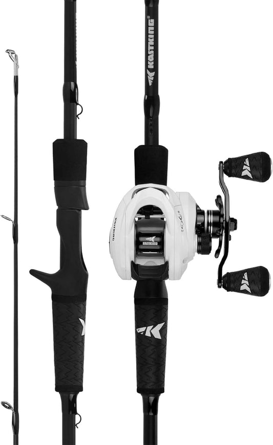 Crixus Fishing Rod and Reel Combo, Baitcasting Combo, IM6 Graphite Blank Rods,Superpolymer Handle