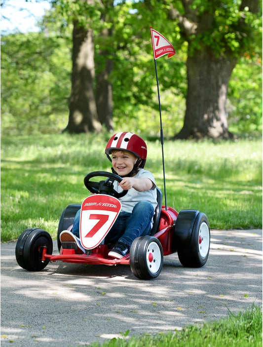 Kids Go Kart, Ultimate Outdoor Racing Cart for Ages 3 to 8 Years Old, Red