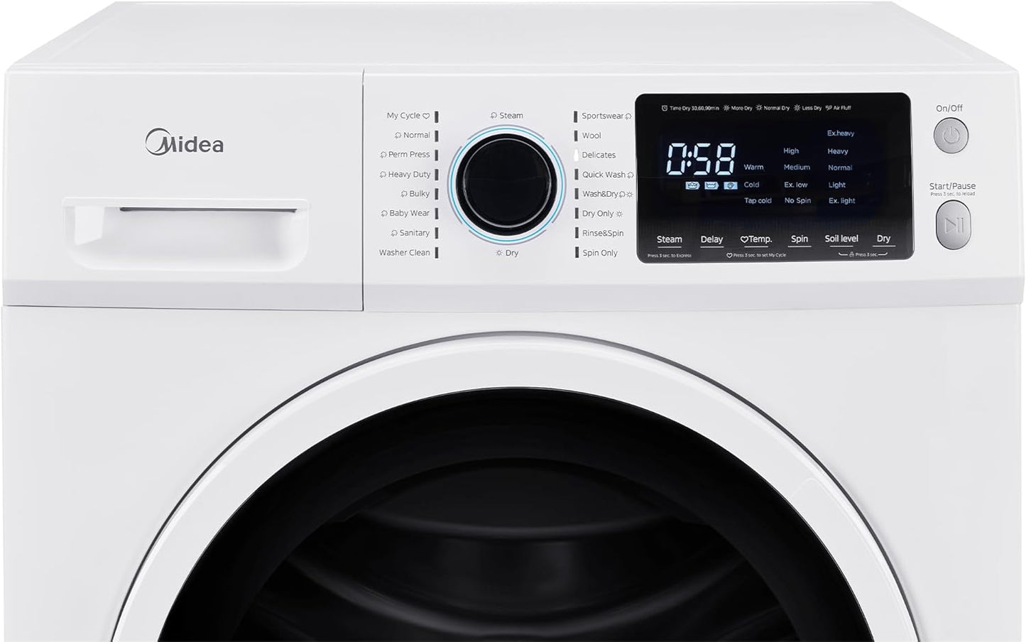 24 Inch Washer and Dryer Combo, All in One Washer and Dryer 2.7 Cu.Ft 26Lbs, Ventless Washing Machine, Steam Care, Overnight Dry, 1400 RPM, 16 Cycles Front Load Washer, Full-Automatic, White
