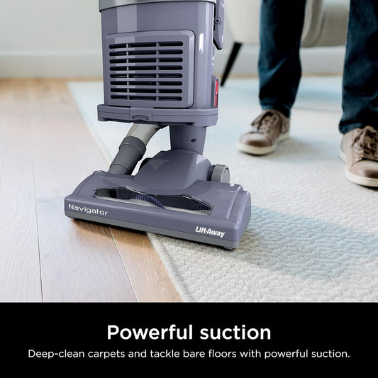 NV352 Navigator Lift Away Upright Vacuum, Hepa Filter, Anti-Allergen Technology, Swivel Steering, Ideal for Carpet, Stairs, & Bare Floors, with Wide Upholstery & Crevice Tools, Lavender