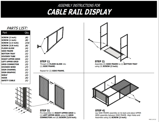 Cable Rail Merchandising Display