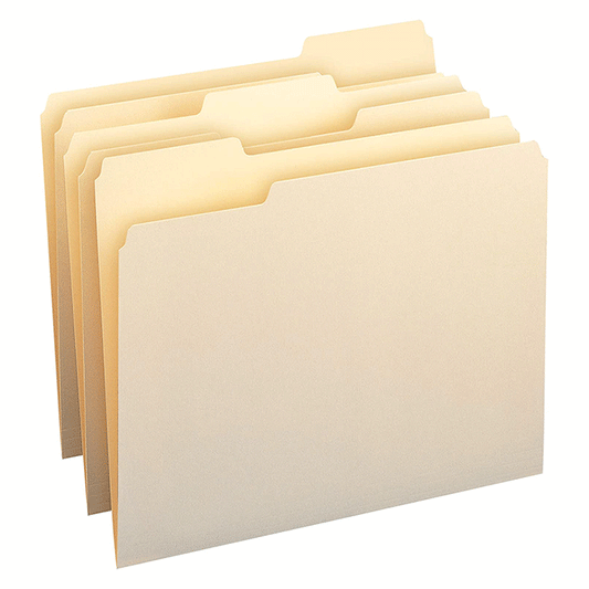 Assorted Positions File Folders - Manila - 100ct